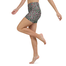 Load image into Gallery viewer, Green/Red Leopard Yoga Shorts
