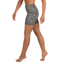 Load image into Gallery viewer, Green/Red Leopard Yoga Shorts
