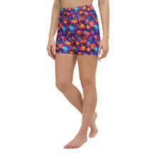 Load image into Gallery viewer, Watercolor Ink Pumpkin Yoga Shorts
