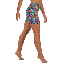 Load image into Gallery viewer, Neon Rainbow Leopard Yoga Shorts
