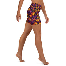 Load image into Gallery viewer, Ornament Pumpkin Ink Yoga Shorts
