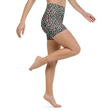 Load image into Gallery viewer, Green/Red Leopard Yoga Shorts
