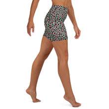 Load image into Gallery viewer, Green/Red Leopard Yoga Shorts
