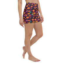 Load image into Gallery viewer, Mystical Ink Pumpkin Patch Yoga Shorts
