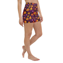 Load image into Gallery viewer, Ornament Pumpkin Ink Yoga Shorts
