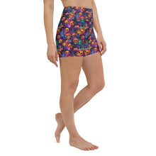 Load image into Gallery viewer, Watercolor Ink Skull Yoga Shorts
