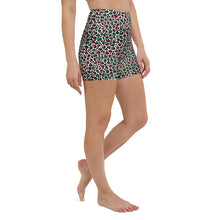 Load image into Gallery viewer, Green/Red Leopard Yoga Shorts
