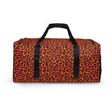 Load image into Gallery viewer, Tangerine Leopard Duffle Bag
