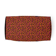 Load image into Gallery viewer, Tangerine Leopard Duffle Bag
