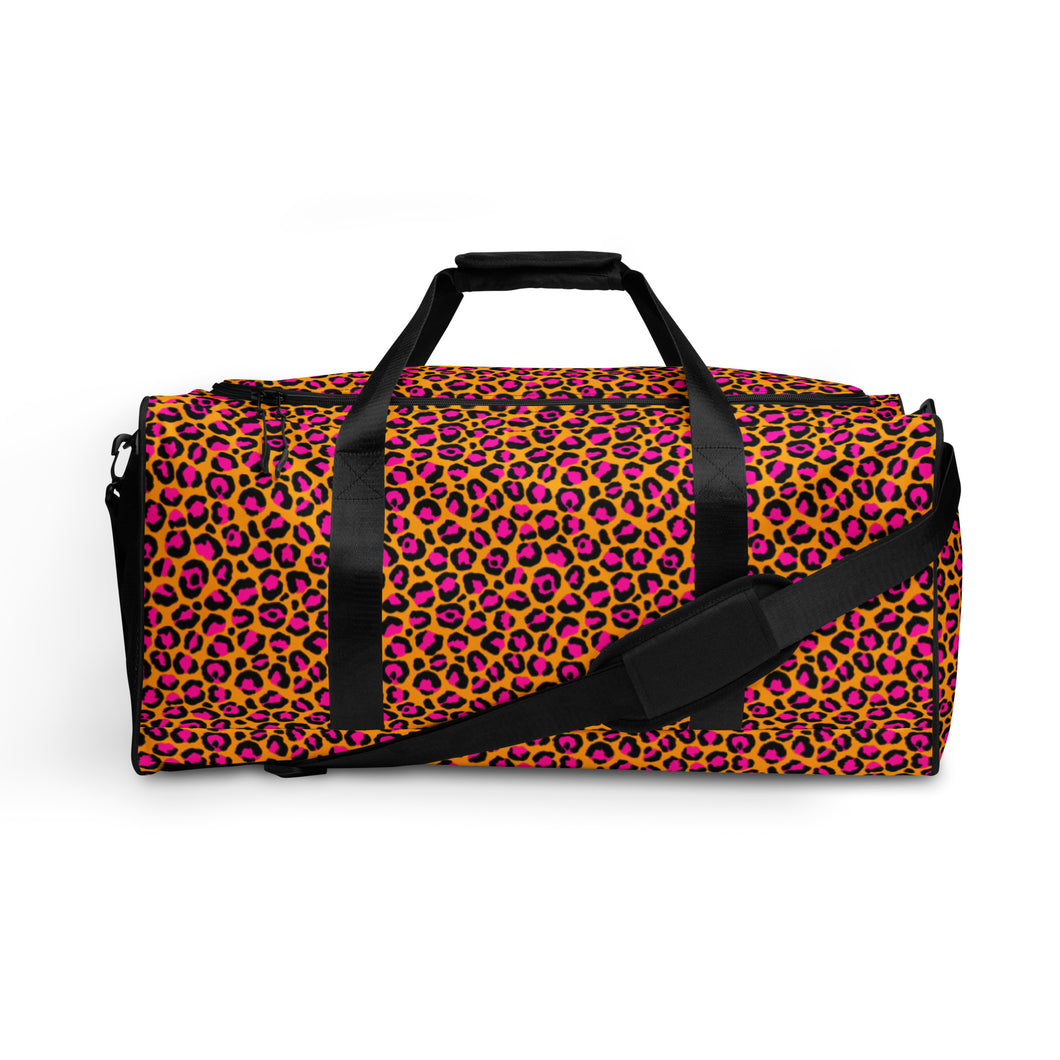 Tangerine Leopard Duffle Bag