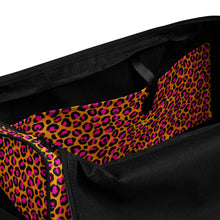 Load image into Gallery viewer, Tangerine Leopard Duffle Bag
