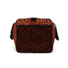 Load image into Gallery viewer, Tangerine Leopard Duffle Bag
