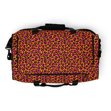 Load image into Gallery viewer, Tangerine Leopard Duffle Bag
