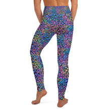 Load image into Gallery viewer, Blue Neon Leopard Yoga Leggings
