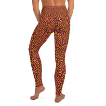 Load image into Gallery viewer, Tangerine Leopard Yoga Leggings
