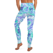 Load image into Gallery viewer, Blue/Purple Tie Dye Yoga Leggings
