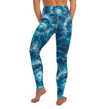 Load image into Gallery viewer, Blue Tie Dye Yoga Leggings
