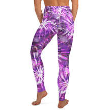 Load image into Gallery viewer, Pink/Purple Tie Dye Yoga Leggings
