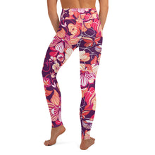 Load image into Gallery viewer, Lavender Flower Yoga Leggings
