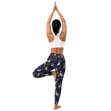 Load image into Gallery viewer, Navy Floral Yoga Leggings
