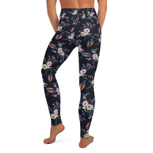 Load image into Gallery viewer, Navy Floral Yoga Leggings
