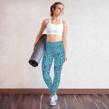 Load image into Gallery viewer, Teal Leopard Yoga Leggings
