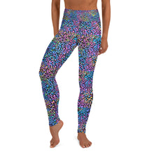 Load image into Gallery viewer, Blue Neon Leopard Yoga Leggings
