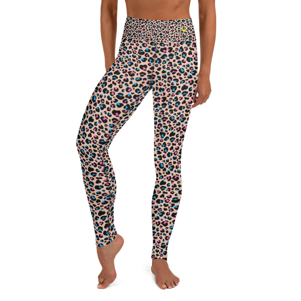 Cream Leopard Yoga Leggings