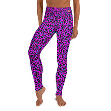 Load image into Gallery viewer, Fuchsia Leopard Yoga Leggings
