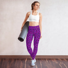 Load image into Gallery viewer, Fuchsia Leopard Yoga Leggings
