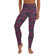 Load image into Gallery viewer, Pink Leopard Skull Yoga Leggings
