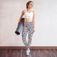 Load image into Gallery viewer, Grey Sugar Skull Yoga Leggings
