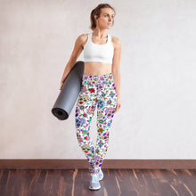 Load image into Gallery viewer, White Sugar Skull Yoga Leggings
