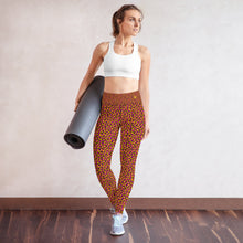 Load image into Gallery viewer, Tangerine Leopard Yoga Leggings
