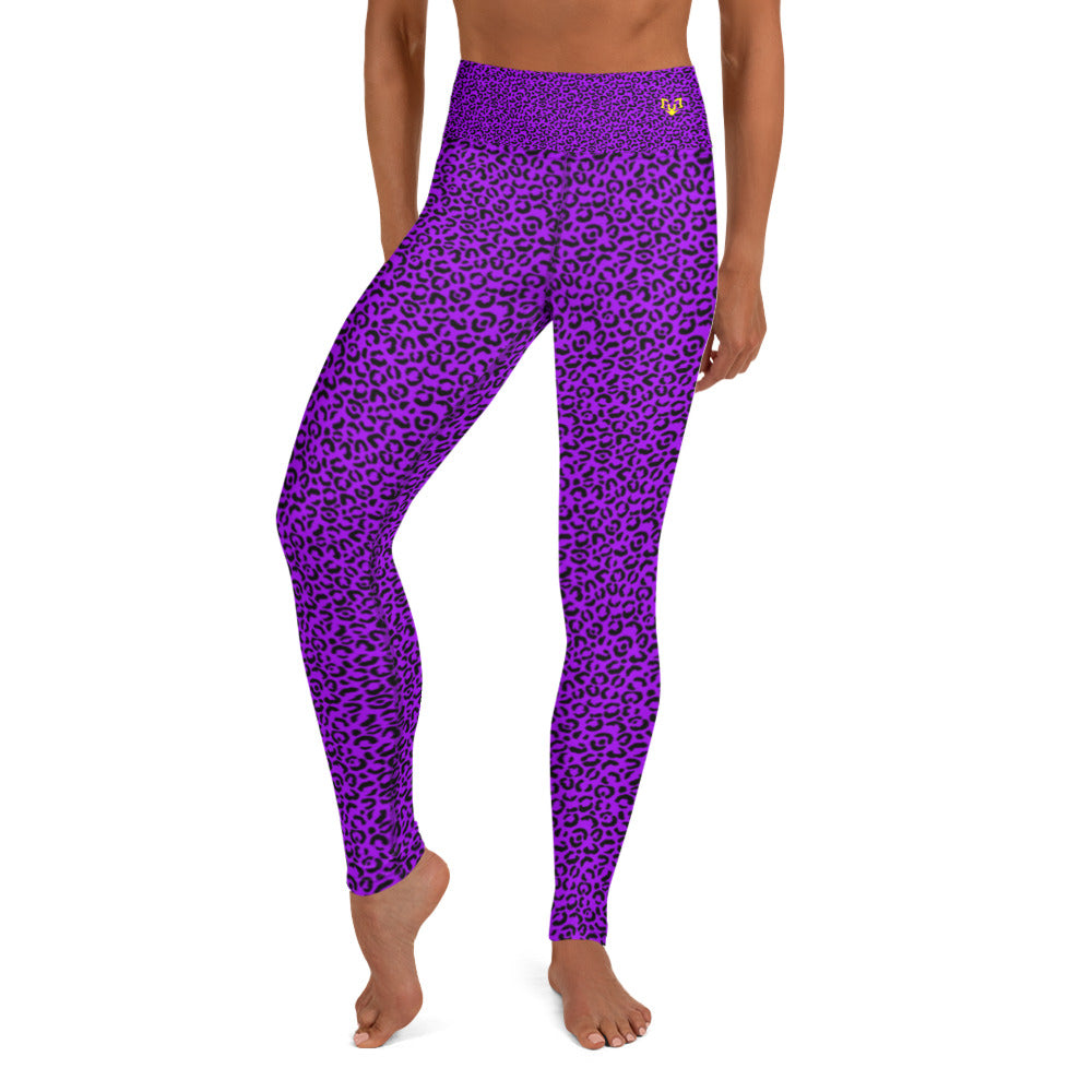 Lavender Leopard Yoga Leggings