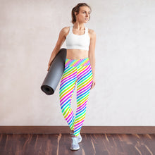 Load image into Gallery viewer, Neon Stripe Yoga Leggings
