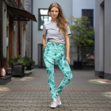 Load image into Gallery viewer, Teal Tie Dye Yoga Leggings
