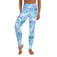 Load image into Gallery viewer, Blue/Purple Tie Dye Yoga Leggings
