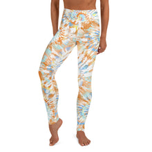 Load image into Gallery viewer, Orange Tie Dye Yoga Leggings
