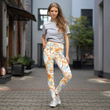 Load image into Gallery viewer, Orange Tie Dye Yoga Leggings
