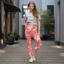 Load image into Gallery viewer, Coral Tie Dye Yoga Leggings
