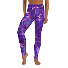 Load image into Gallery viewer, Purple Tie Dye Yoga Leggings
