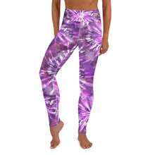 Load image into Gallery viewer, Pink/Purple Tie Dye Yoga Leggings
