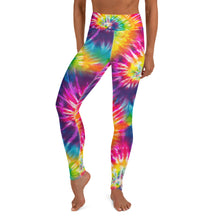 Load image into Gallery viewer, Rainbow Tie Dye Yoga Leggings
