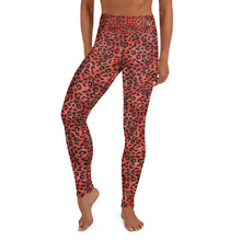 Load image into Gallery viewer, Red Leopard Yoga Leggings
