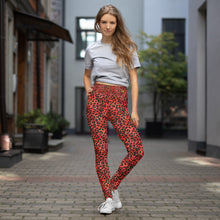 Load image into Gallery viewer, Red Leopard Yoga Leggings
