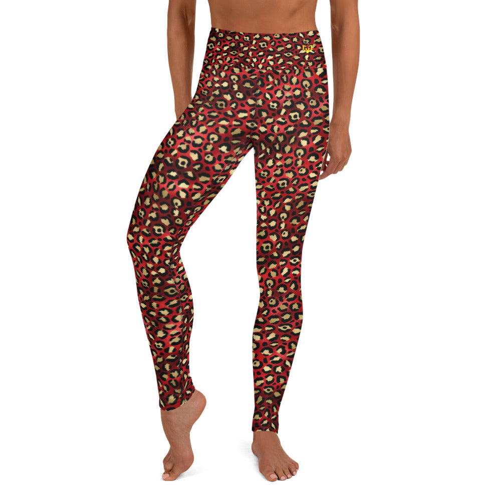 Cabernet Leopard Yoga Leggings