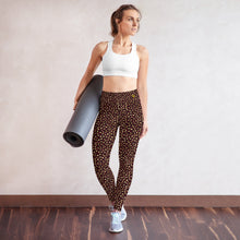 Load image into Gallery viewer, Merlot Leopard Yoga Leggings
