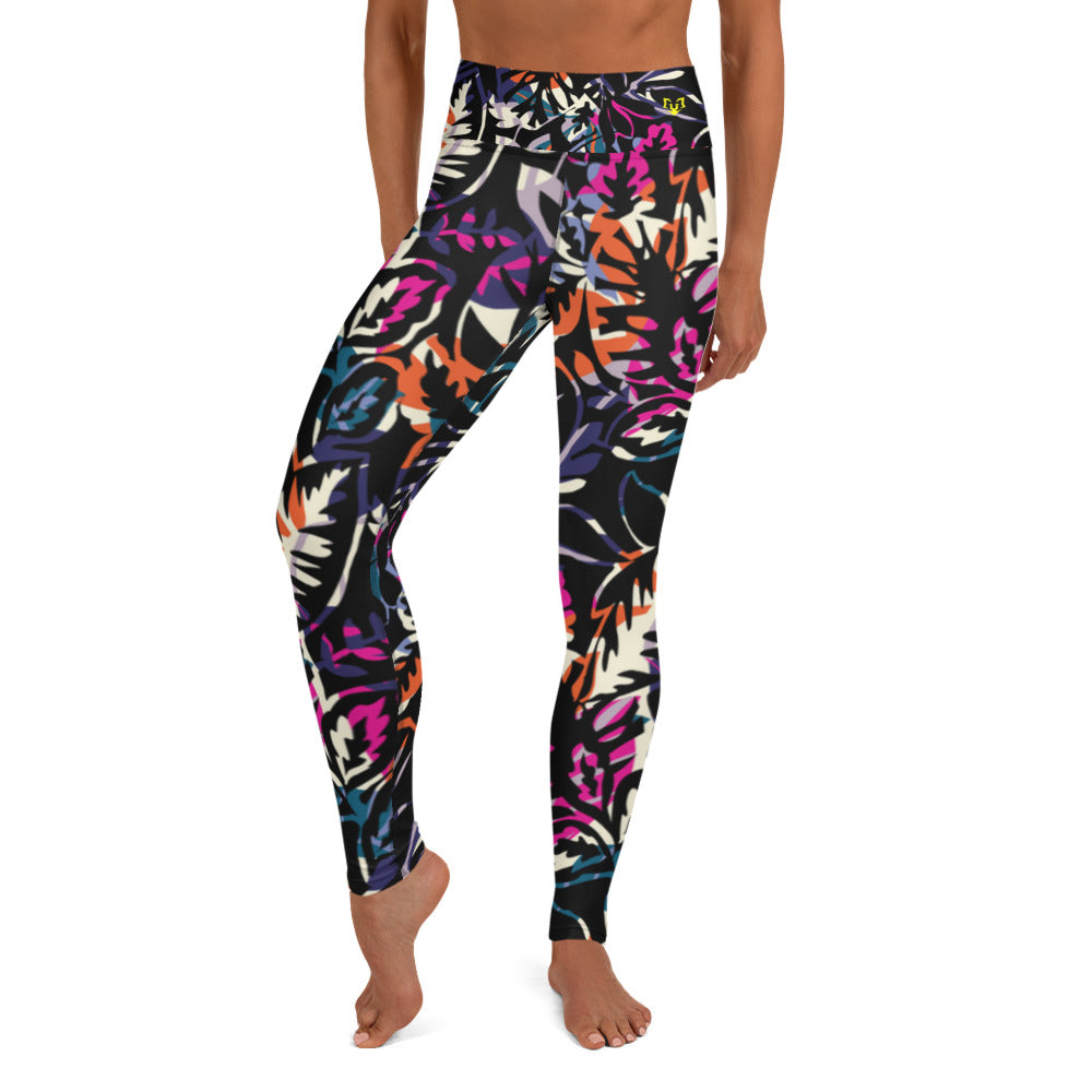 Jungle Flower Yoga Leggings