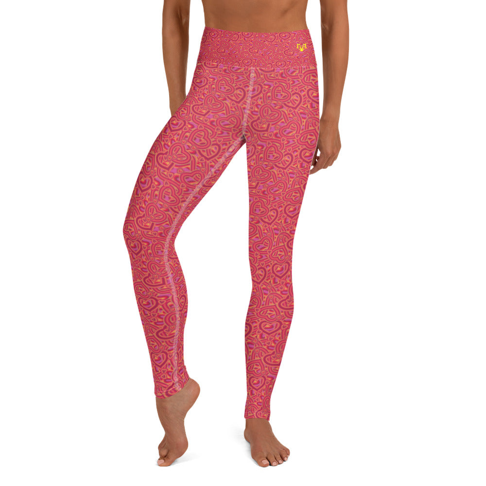 Valentine Heart Yoga Leggings